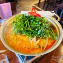 면목동 사가정 미나리가 무한리필이 되는 술안주로 좋은 감자탕 맛집, 미나리산장
