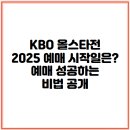 시크릿PC카페 | KBO 올스타전 2025 예매 시작일은? 예매 성공하는 비법 공개