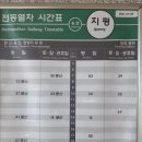 [2021년 1월5일 경의중앙선 지평역 전철시간표] 이미지