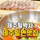 밀박사 | 제주밀면맛집, 밀박사에서 육회밀면 육수 맛봄!