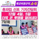 ＜여성노조 학비소식지＞ 총파업 선포 기자간담회 12월 4일, 5일! 더욱 큰 투쟁을 열어내자! 이미지