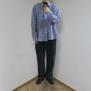 블루체크(BLUE CHECK) | 모마디자인 / Crinkle gingham check shirt / light blue 후기 &amp; 사이즈 추천