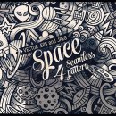 space graphics doodles seamless pattern 이미지