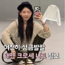 태연 인스타 크로셰 니트 후드집업 에즈이프캘리 옷 정보