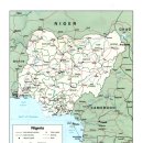 나이지리아 국기 지도 이미지