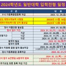 ＜2024학년도 일반대학 정시전형 일정 안내＞ 이미지