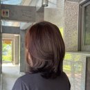 상인동 미용실 주미 헤어 상인점 50대 중단발 헤나 염색 붉은 기 잡은 레이어드 보브 컷 후기