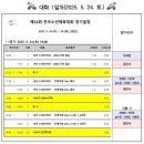 제54회 전국소년체육대회 일정표 이미지