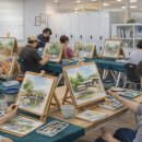 수채화 어반스케치 이미지