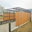 치열한 업무시간 속, 자연을 풍경삼아 휴식할수 있는 직장 야외 휴식공간 원목 파고라 시공후기