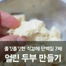 얼린 두부 만들기 이미지