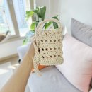 손뜨개DIY | 다이소 뜨개실로 핸드폰 가방 만들기 후기 방법 손뜨개 여름가방 diy 코튼로프 뜨개실 추천