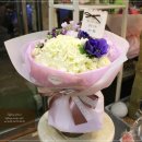 [은평구꽃배달/응암동꽃배달/녹번동꽃배달] 아내의 생일축하선물로 꽃배달된 고급스러운 퍼플꽃다발 이미지
