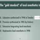 15. The “gold standard” of local anesthetics is? (국소마취제의 기준은?) 이미지