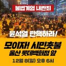 축제가되...241208 울산 롯데백화점 모이자 시민촛불 집회 응원봉 드림캐쳐 몽몽이