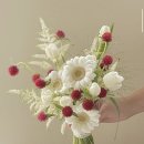 플레르 | 야외 웨딩촬영 조화 부케 추천 실크플라워 샵 도화플레르 후기