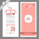 [디자인 배경] 분홍색 배경 / 배너 배경 / baby shower / ai 파일 / 벡터파일 / 인쇄파일 / 무료 벡터 이미지