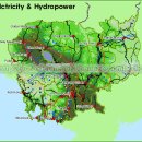 Elctricity &amp; Hydropower - 캄보디아 지도 이미지