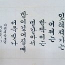 홍이삭 봄같아서 중에서 한글 정자 체재 이미지