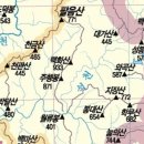 백두 지장분맥 3구간 // 오도치~△366.7~분맥 갈림~난곡리고개~440.5~실티재~북살미산~처마봉 왕복~사군봉~고등~황간역 이미지