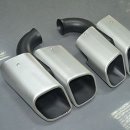 0103 2011-2013 Porsche Cayenne Turbo 958 Muffler Dual Square Exhaust Pipe 이미지