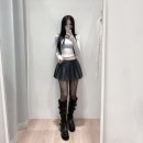 쓰리타임즈 치어리스커트 후기/착샷/세일 추천템 ⸰ 𖥔 ͙ࣳ threetimes Cheery skirt ( xs , gray )