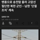 맨몸으로 송전탑 올라 고압선 절단한 북한 군인…남한 ‘단절 조치’ 계속 이미지