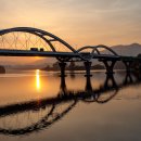 탄금대교 일출 이미지