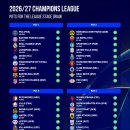 [오피셜]2026/27 챔피언스리그 리그 페이즈 진출 36팀 + 시드배정 이미지