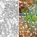 캘리그라피 컬러링 이미지