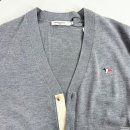 D00501 | 메종키츠네가디건 남자 XXL 사이즈 착용 후기 (메종키츠네 트리컬러폭스 패치 울 브이넥 가디건 그레이...