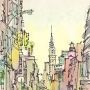 도전 수채화 이미지