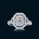 NFT EK:보석경매 보석감정 1.01 에메랄드 컷 D톤 다이아몬드 반지 이미지