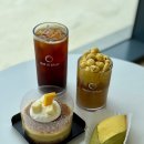 분수3리 | &#34;레드인블루&#34; 강원도 고성 넓은 잔디밭 정원이 있는 대형 카페