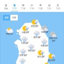 ＜오늘의 날씨 🌞☔️☃️＞ 2023년 7월 17일 월요일 이미지