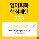 [초중급편 233] 'Would you please V~?'(V동사 좀 해 주시겠어요?) 이미지