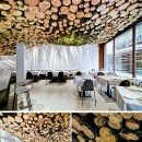 [빌더하우스] 물결 잔류느낌의 천장 인테리어와 모던 인테리어가 돋보이는 스페인의 레스토랑! 이미지