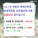 국방부 체력단련장 요금인상 공지 이미지
