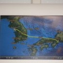 한국 인천공항에서 일본 나고야까지 비행기 지도 이미지