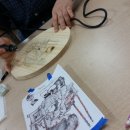 가죽버닝 시계 만들기 이미지