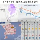 경기 동부, 강원 대설 특보 ~~~ 평년 웃도는 날씨 이미지