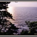 백수 해안도로 의 석양| 이미지