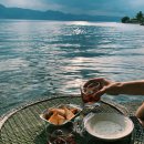 북마케도니아의 오흐리드 호수의 보석 이미지