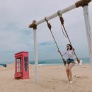 안다르 래쉬가드 후기 _ 강릉 주문진 해수욕장 청시행비치 그네 포토존!