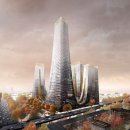 Tonkin Liu, 정주 (Zhengzhou)의 테이퍼링 타워 복합 단지 공개 이미지
