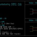 ▩▩ 볼트 리습 1 ▩▩ 카운터 보링 (단면도) 작도 리습. 이미지