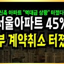 ﻿서울 아파트 45% 전부 계약취소 터졌다! 신축 아파트 역대급 상황 터져! 이미지