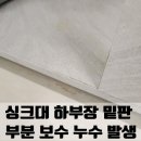 금촌2배수펌프장 | 파주 싱크대 하부장 밑판 부분 보수 누수 발생