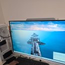 중2-324 | AZT324G 후면 RGB 조명 실사 영상 | 32인치 화이트 모니터 감성