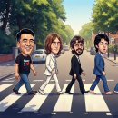 PP:비틀즈 횡단보도 건너는 그림 이미지